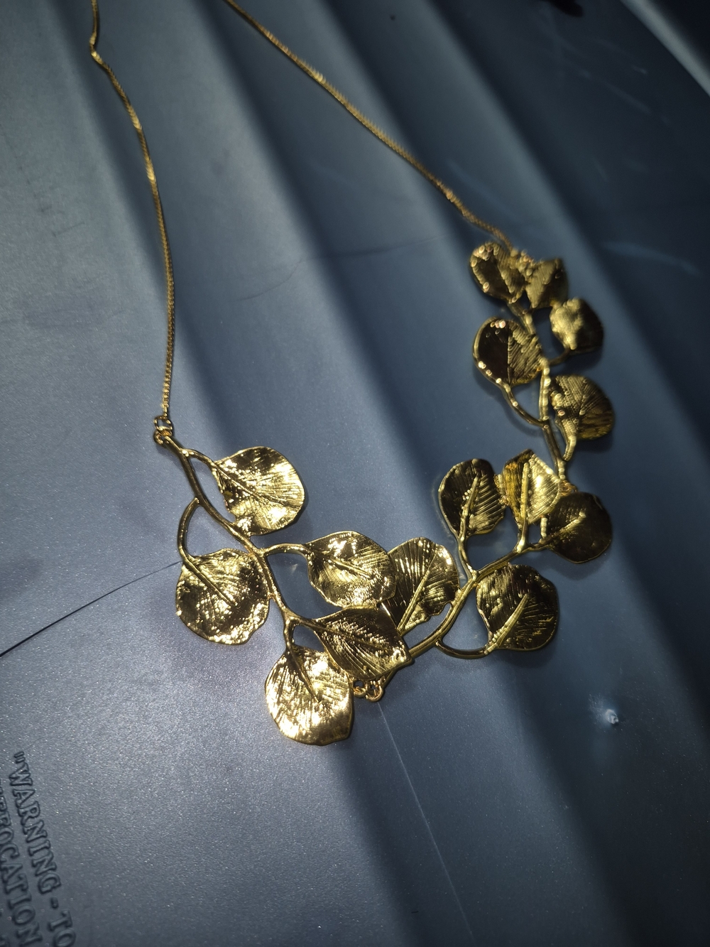 Source Unknown Gold Leaf Vine Necklace - Gold